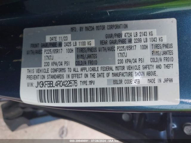 JM3KFBBL4R0422576 Mazda Cx-5 2.5 S Select