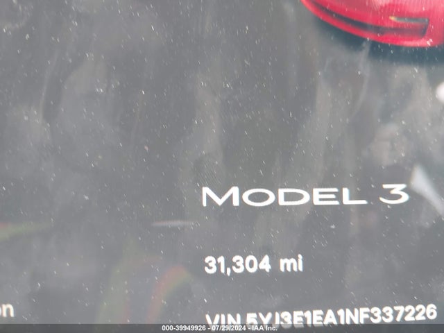 2022 TESLA MODEL 3 5YJ3E1EA1NF337226 Photo 6