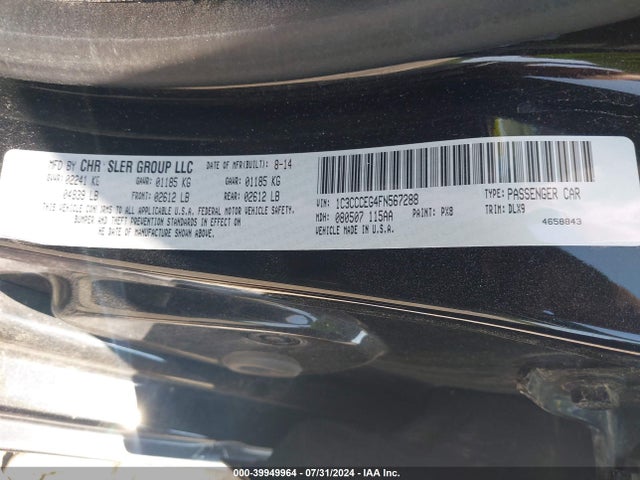 1C3CCCEG4FN567288 Chrysler 200 C