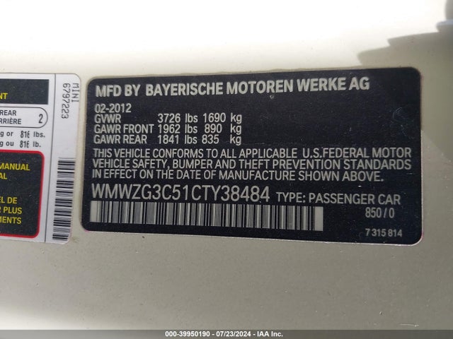 2012 MINI COOPER S CLUBMAN WMWZG3C51CTY38484 Photo 8