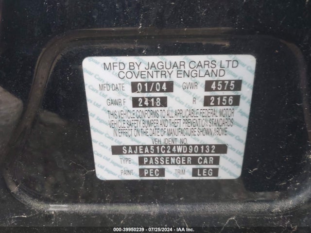 2004 JAGUAR X-TYPE SAJEA51C24WD90132 Photo 8