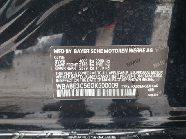 WBA8E3C56GK500009 BMW 328i Xdrive