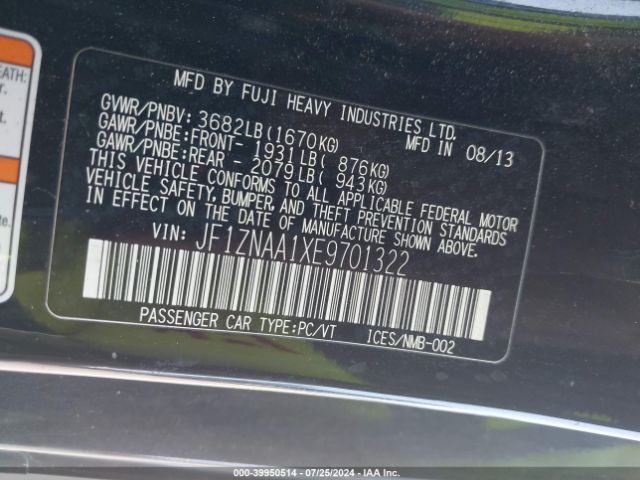 JF1ZNAA1XE9701322 Scion FR-S