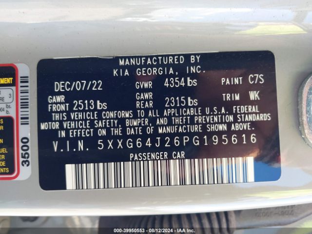 5XXG64J26PG195616 KIA K5 Gt-line