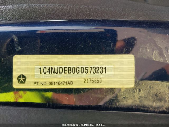 1C4NJDEB0GD573231 Jeep Compass High Altitude Edition