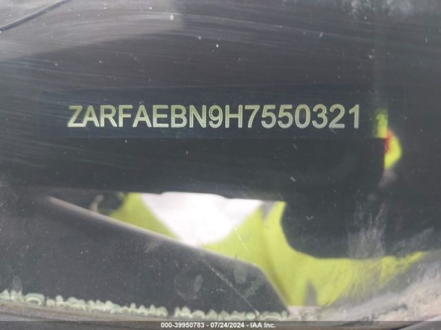 ZARFAEBN9H7550321 Alfa Romeo Giulia Rwd