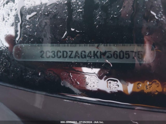 Dodge Challenger Sxt 2019 2C3CDZAG4KH560575 Image 9