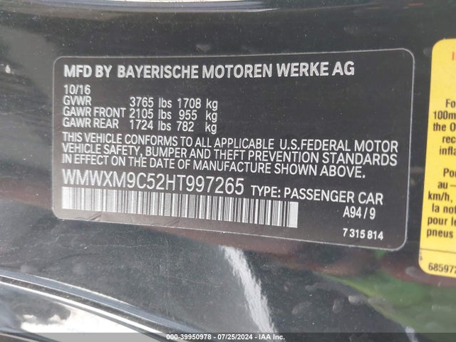Mini Hardtop John Cooper Works 2017 WMWXM9C52HT997265 Image 9