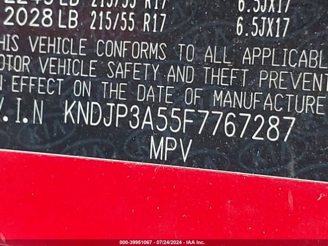KNDJP3A55F7767287 KIA SOUL +