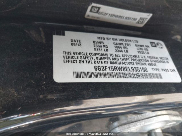6G3F15RW8EL935190 Chevrolet SS