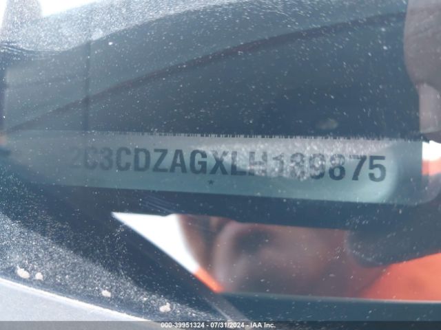 2C3CDZAGXLH189875 Dodge Challenger Sxt