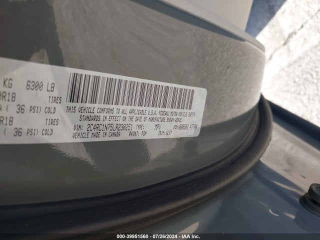 2C4RC1N75LR230251 Chrysler Pacifica Hybrid Limited