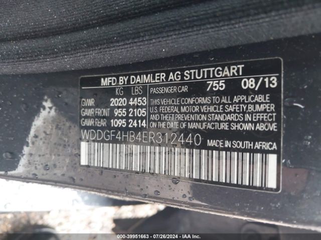 WDDGF4HB4ER312440 Mercedes-Benz C 250 Luxury/sport