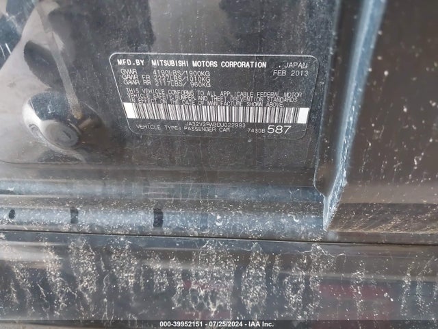 2013 MITSUBISHI LANCER JA32V2FW3DU022993 Photo 8
