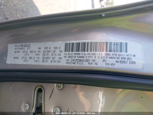 1C4PJMCS9HD213923 Jeep Cherokee Latitude 4x4