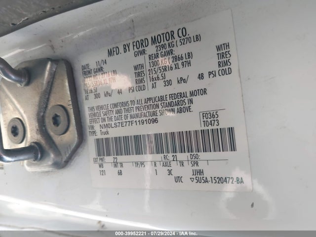 Ford Transit Connect Xl 2015 NM0LS7E77F1191096 Image 9