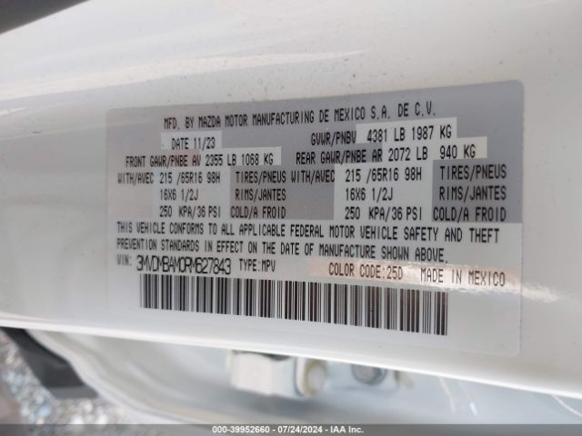 3MVDMBAM0RM627843 Mazda Cx-30 2.5 S