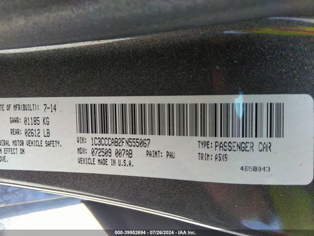 1C3CCCAB2FN555067 Chrysler 200 Limited