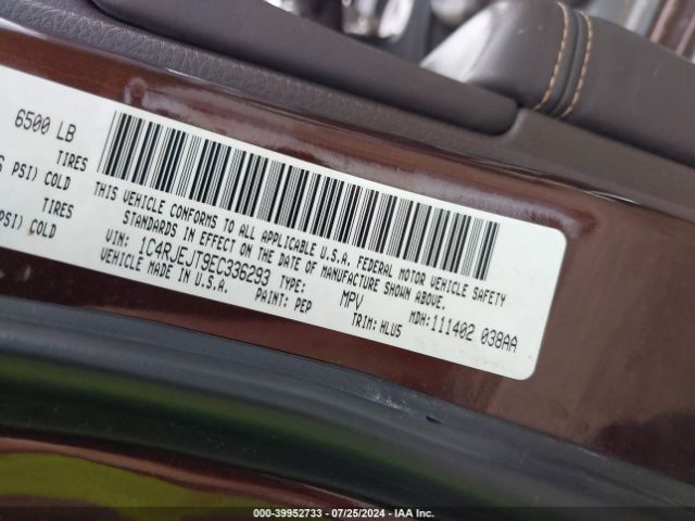 1C4RJEJT9EC336293 Jeep Grand Cherokee Summit