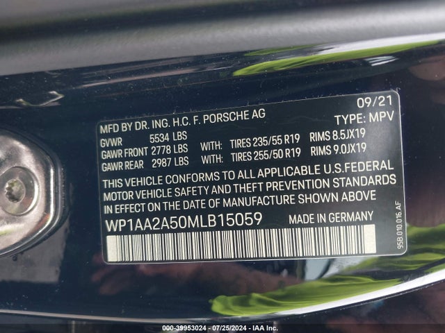 2021 PORSCHE MACAN WP1AA2A50MLB15059 Photo 8