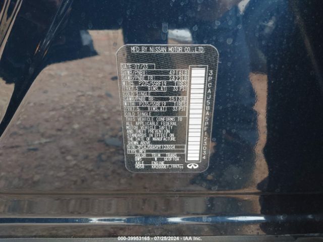 3PCAJ5BA5PF123034 Infiniti Qx50 Luxe
