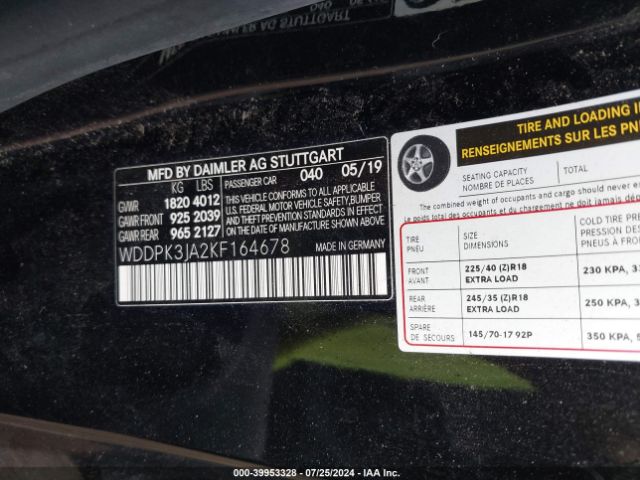 WDDPK3JA2KF164678 Mercedes-Benz Slc 300