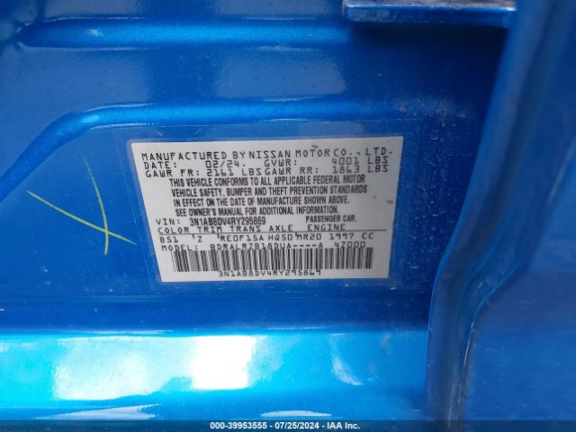 3N1AB8DV4RY295869 Nissan Sentra Sr Xtronic Cvt