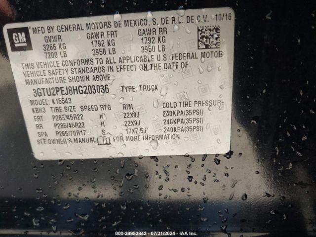 3GTU2PEJ8HG203036 GMC Sierra 1500 Denali
