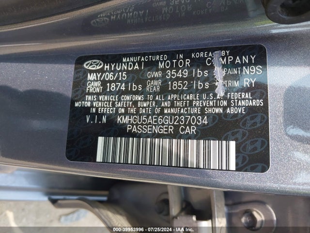 Hyundai Accent Sport 2016 KMHCU5AE6GU237034 Image 9