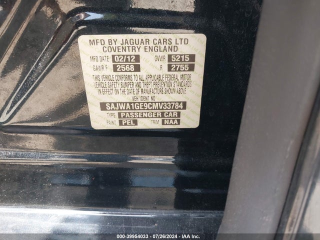 2012 JAGUAR XJ SAJWA1GE9CMV33784 Photo 8