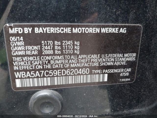 WBA5A7C59ED620460 BMW 528i Xdrive
