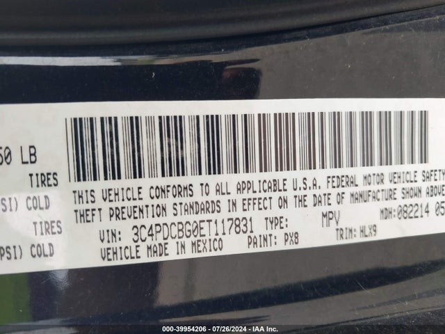 Dodge Journey Sxt 2014 3C4PDCBG0ET117831 Image 9