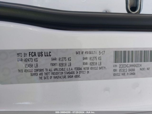 2C3CDXGJXHH642214 Dodge Charger R/t Scat Pack Rwd