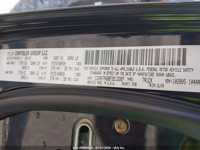 1C6RR7NG8FS513397 RAM 1500 Laramie