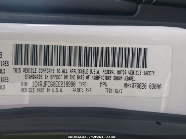 1C4RJFCG0EC218980 Jeep Grand Cherokee Overland