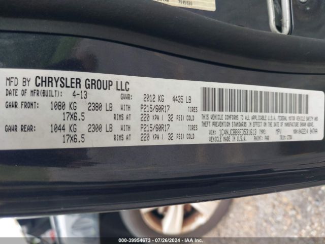 1C4NJCBB8ED531613 Jeep Compass Sport
