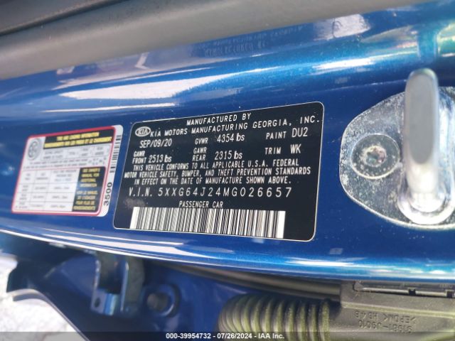5XXG64J24MG026657 KIA K5 Gt-line