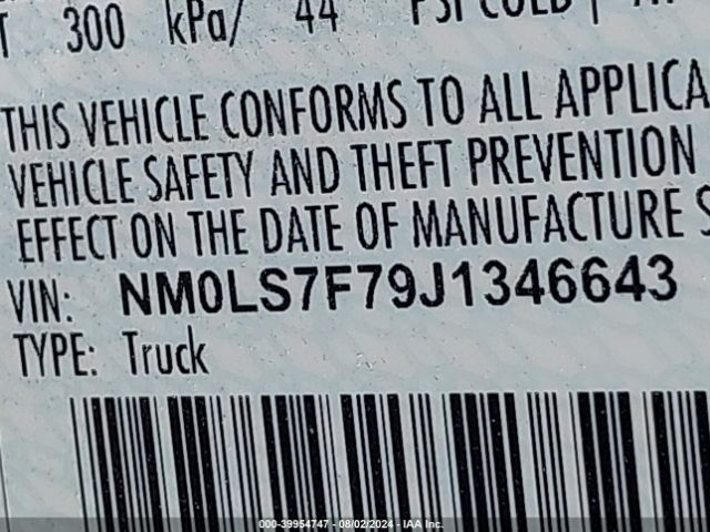 NM0LS7F79J1346643 Ford Transit Connect Xlt