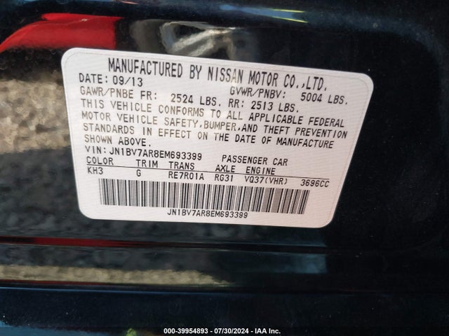 JN1BV7AR8EM693399 Infiniti Q50 Premium