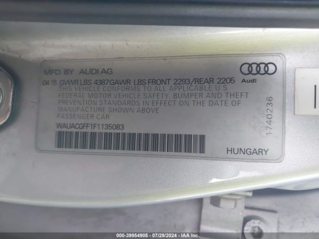 WAUACGFF1F1135083 Audi A3 1.8t Premium
