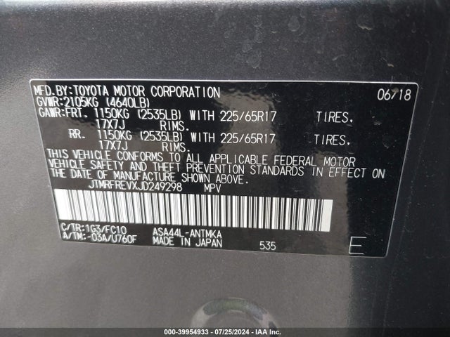 Toyota Rav4 Xle 2018 JTMRFREVXJD249298 Image 9