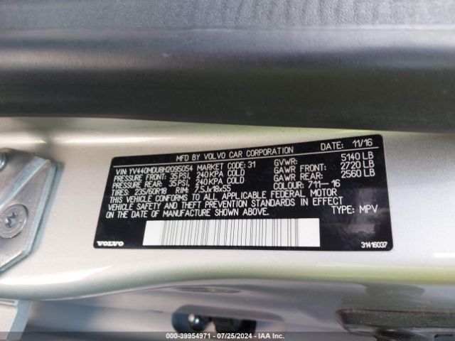 YV440MDU8H2095054 Volvo Xc60 T5 Inscription