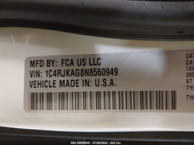 1C4RJKAG8N8560949 Jeep Grand Cherokee L Laredo 4x4