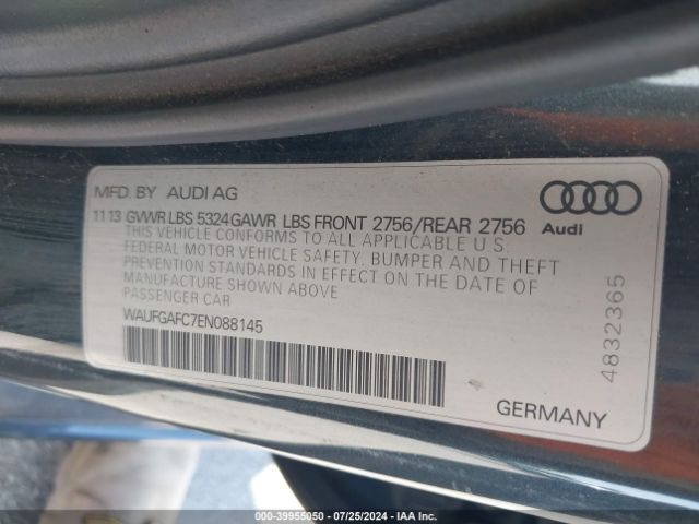 WAUFGAFC7EN088145 Audi A6 3.0t Premium Plus