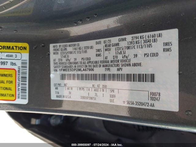 Ford Bronco Wildtrak 2021 1FMEE5DP2MLA67906 Image 9