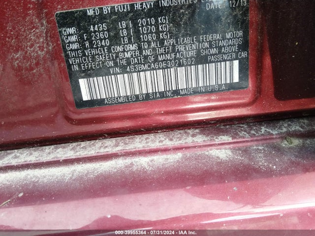 4S3BMCA60E3021602 Subaru Legacy 2.5i