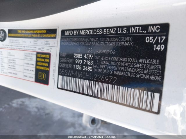 55SWF4JB0HU226972 Mercedes-Benz C 300 Luxury/sport