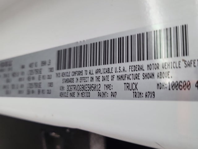 3C6TRVDG9KE505012 RAM Promaster 2500 2500 High