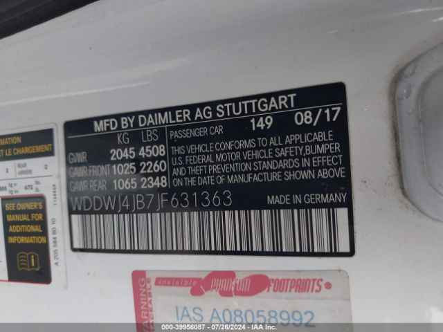 WDDWJ4JB7JF631363 Mercedes-Benz C 300