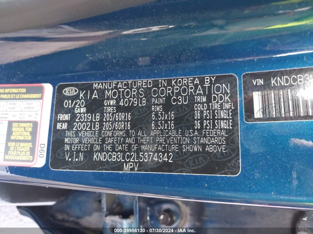 KIA NIRO LX 2020 KNDCB3LC2L5374342 Image 9